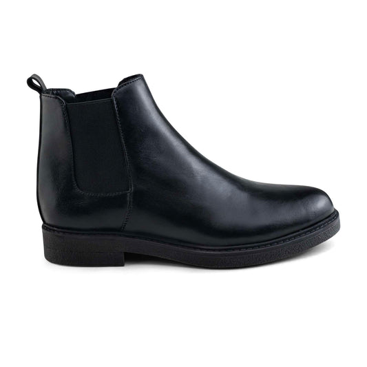 0312  BOTTINE EN CUIR homme noir