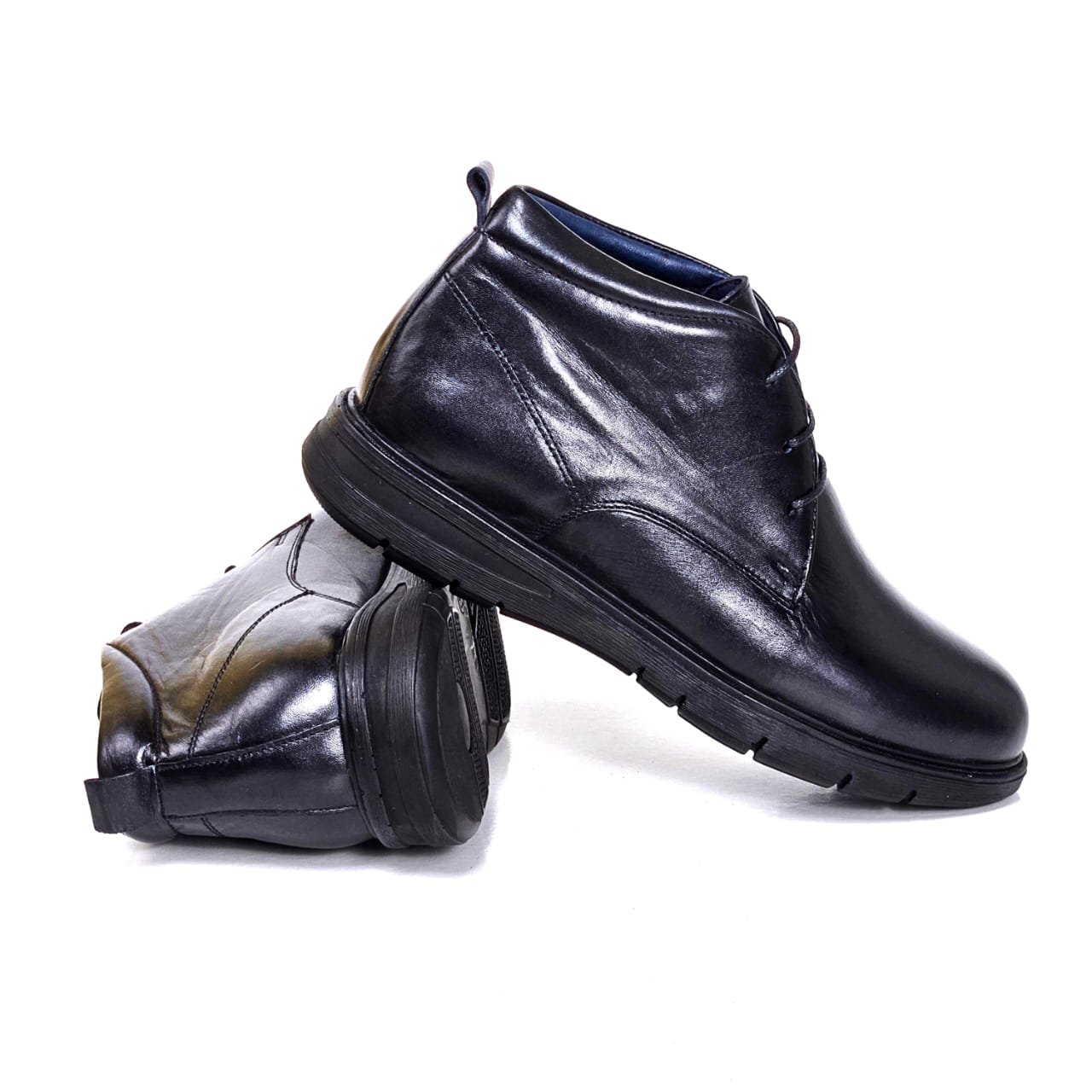019 CHAUSSURE homme  CONFORT EN CUIR NOIR