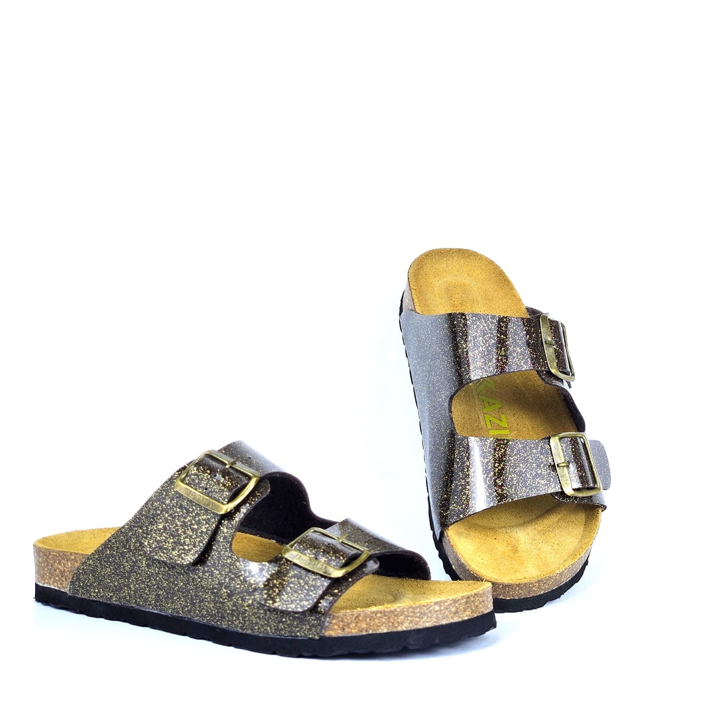 080 sandale cuir synthetique femme marron