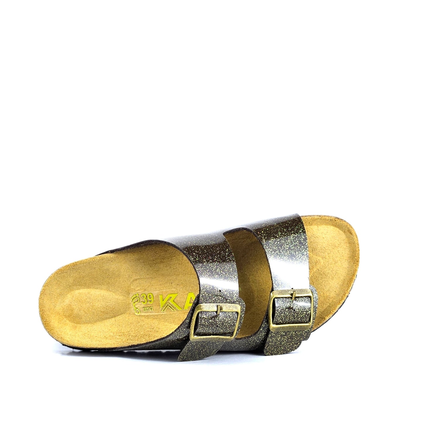 080 sandale cuir synthetique femme marron