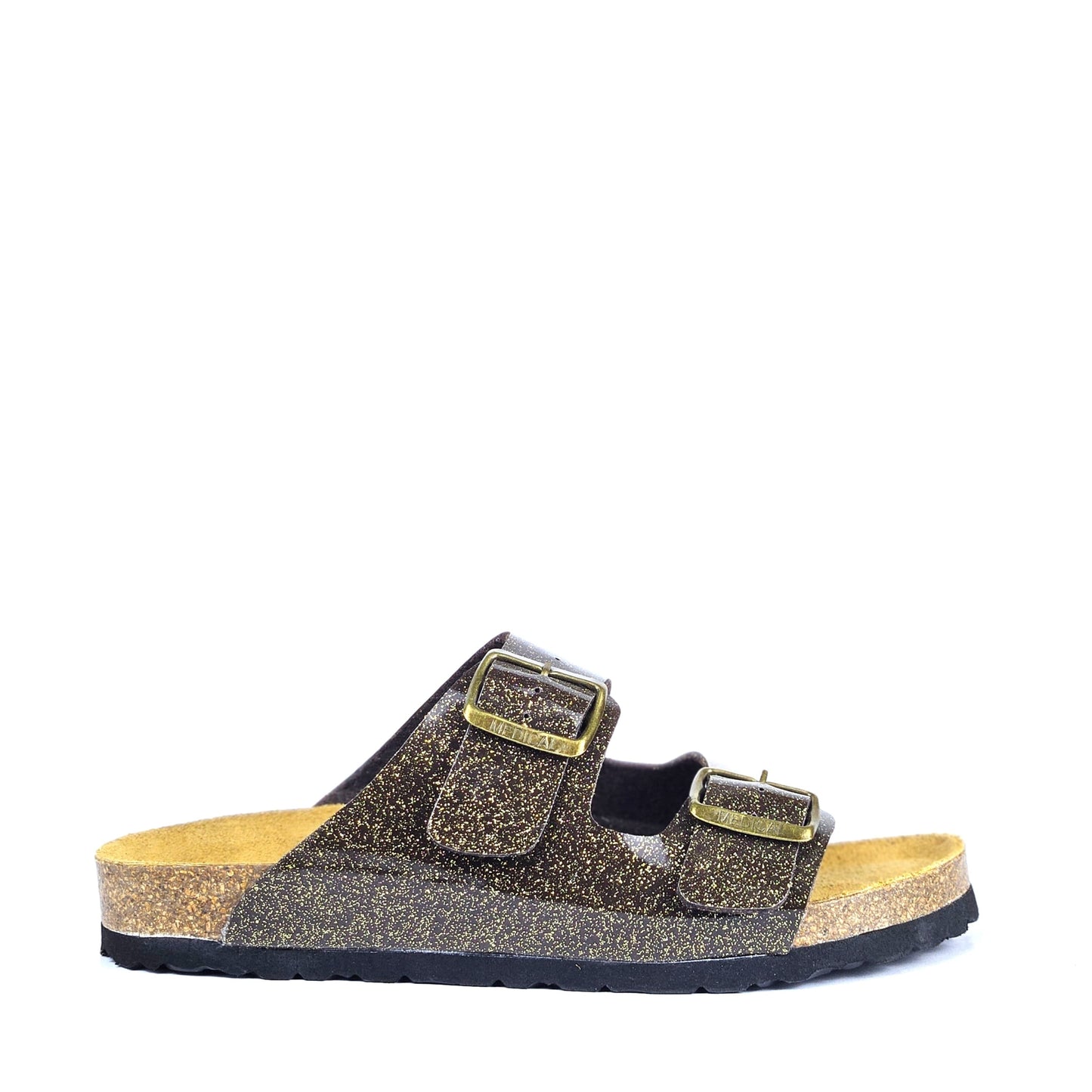 080 sandale cuir synthetique femme marron