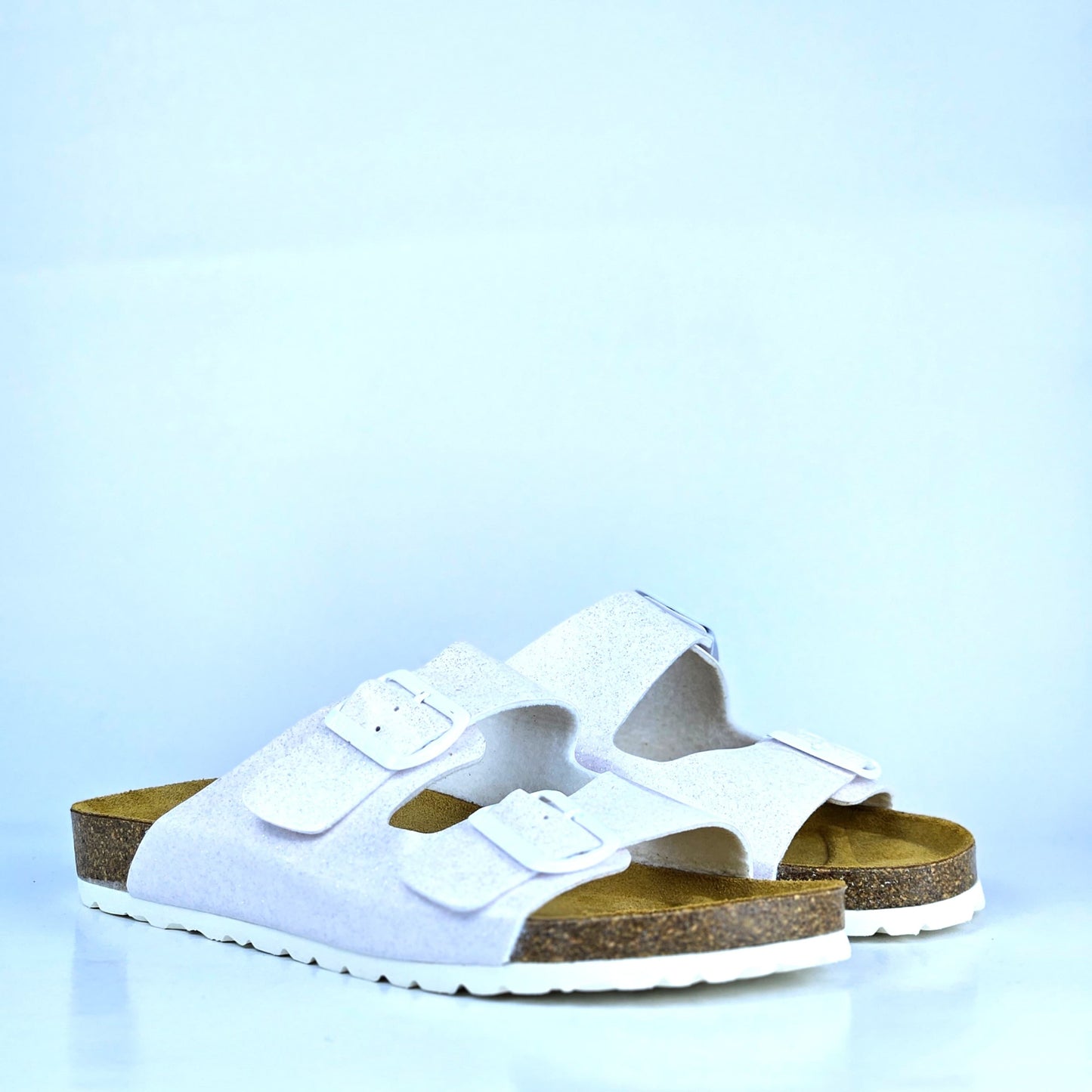 080 sandale cuir synthetique  femme blanc