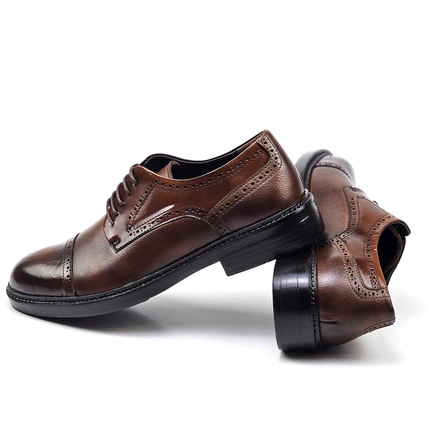 022 chaussure Richelieu homme en cuir marron