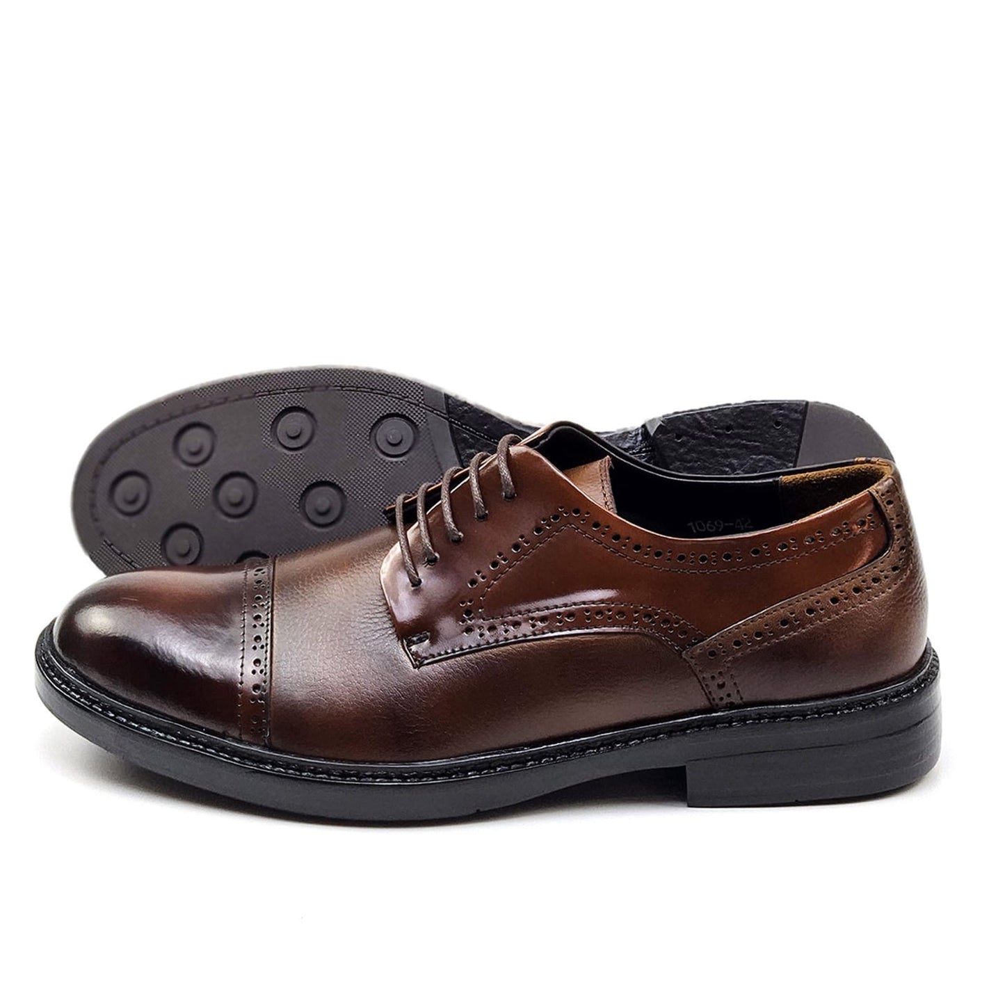 022 chaussure Richelieu homme en cuir marron