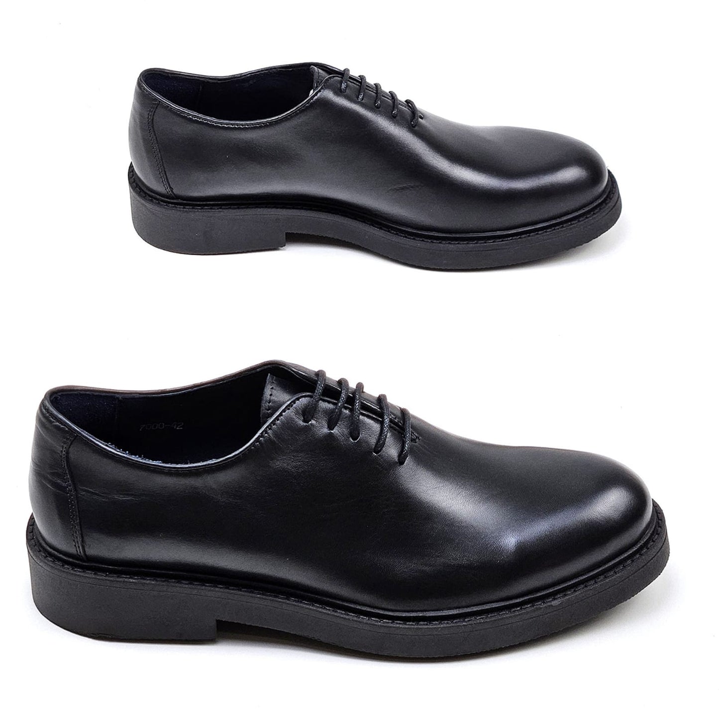 0121 chaussure Richelieu homme en cuir noir
