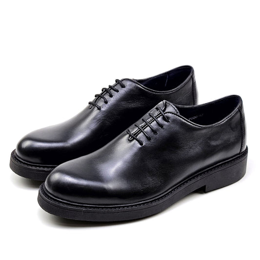 0121 chaussure Richelieu homme en cuir noir