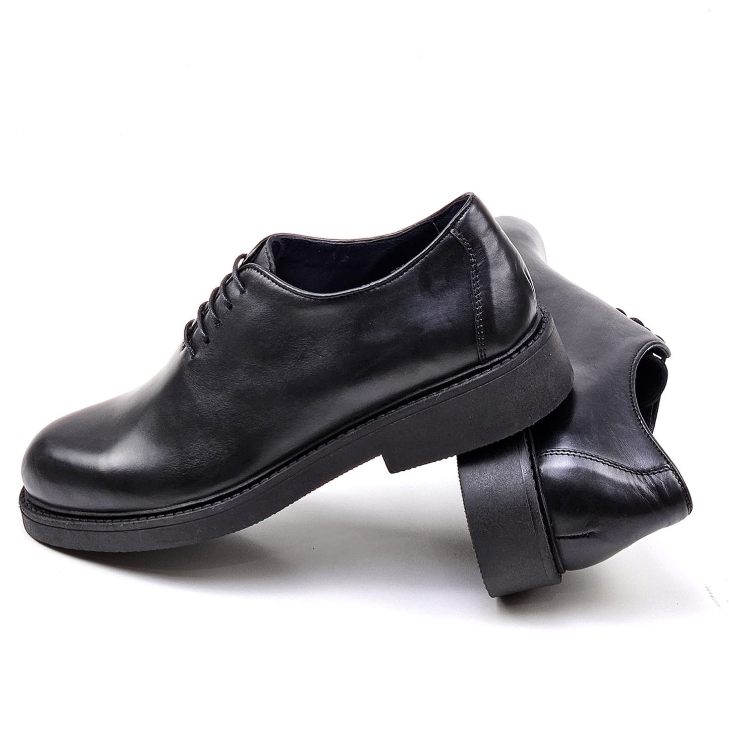 0121 chaussure Richelieu homme en cuir noir
