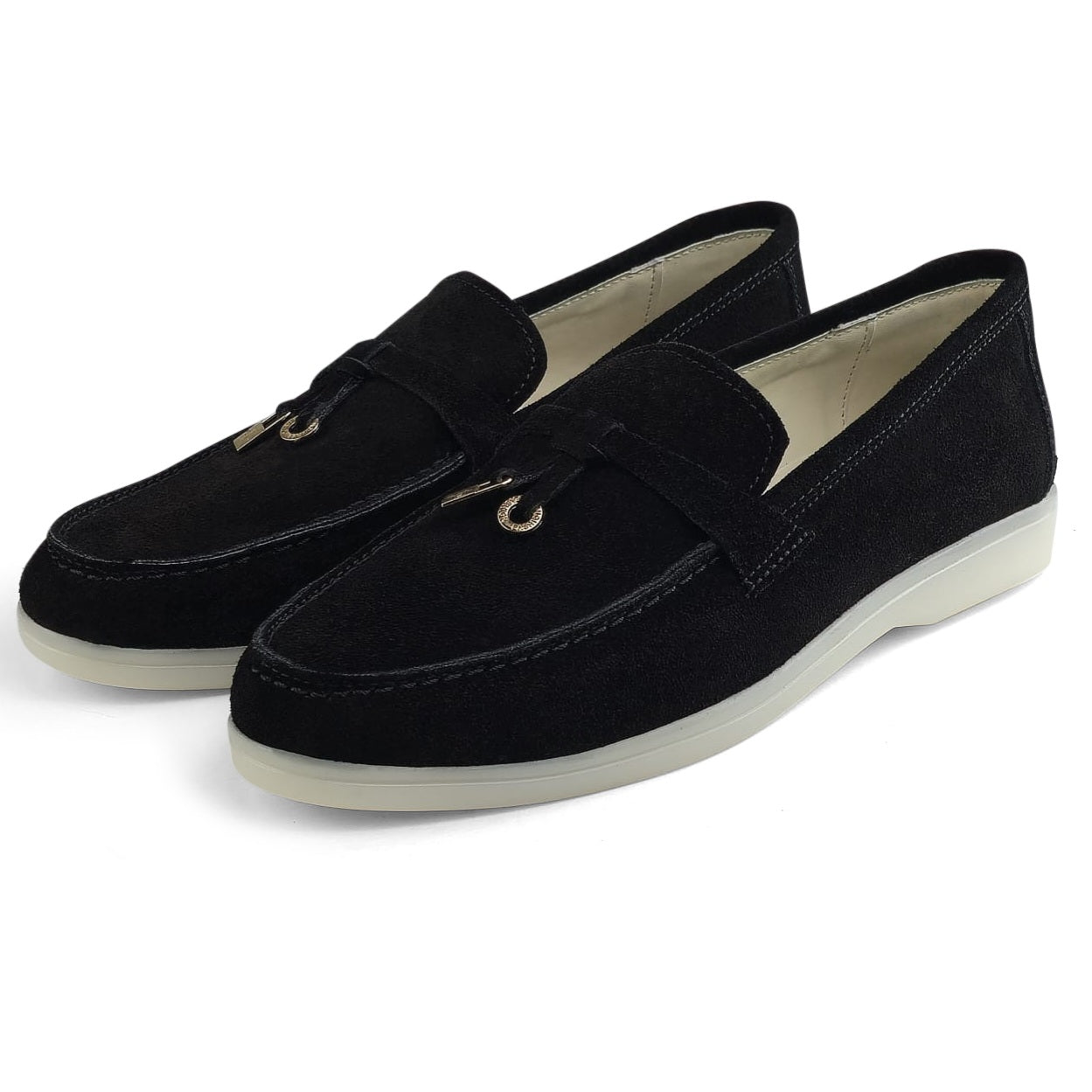 0116 chaussure Femme en cuir daim biege/noir