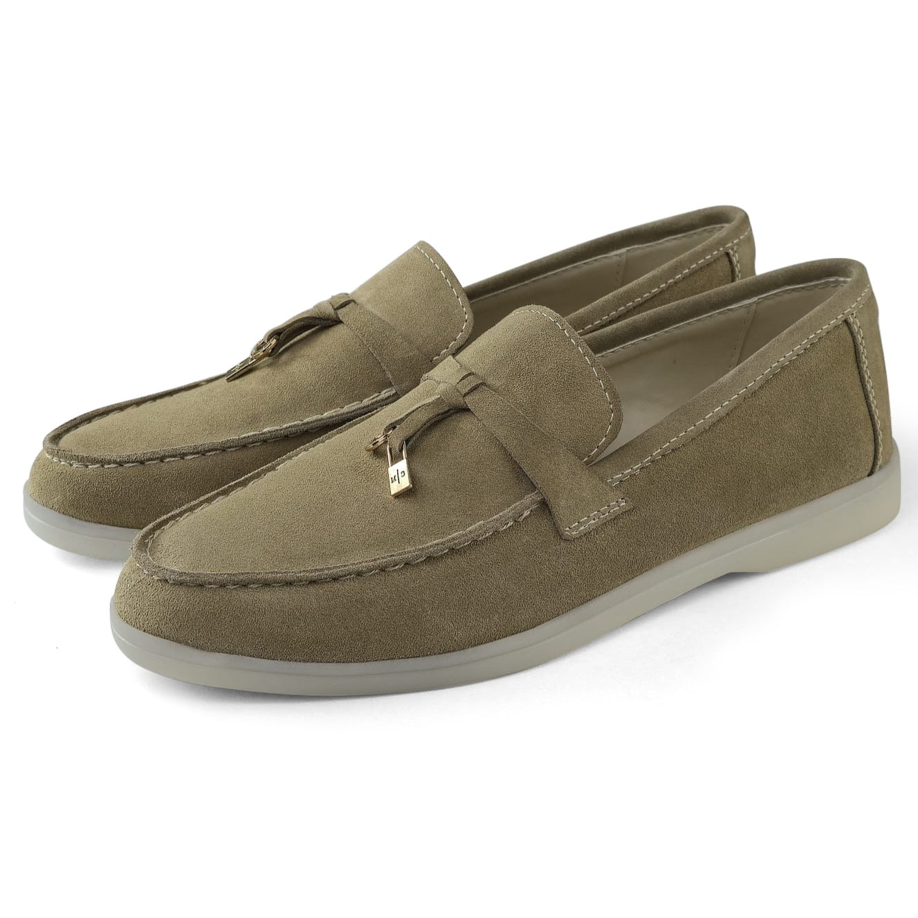 0116 chaussure Femme en cuir daim biege/noir