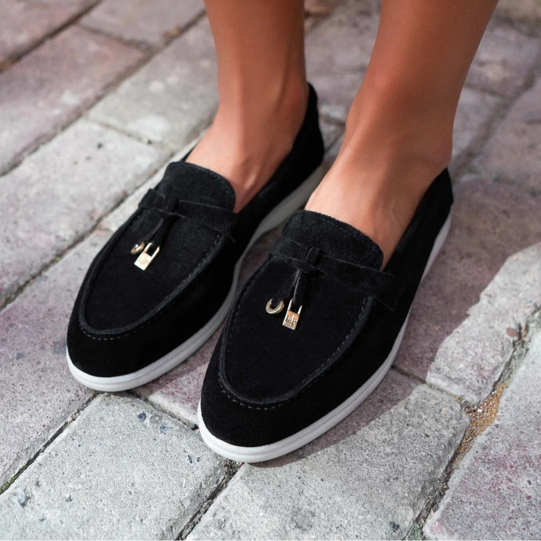 0116 chaussure Femme en cuir daim noir