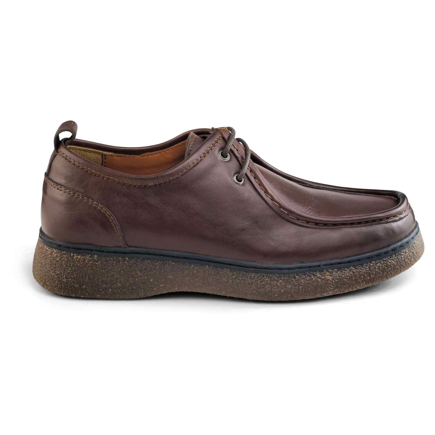067 Chaussures Homme  en cuir marron
