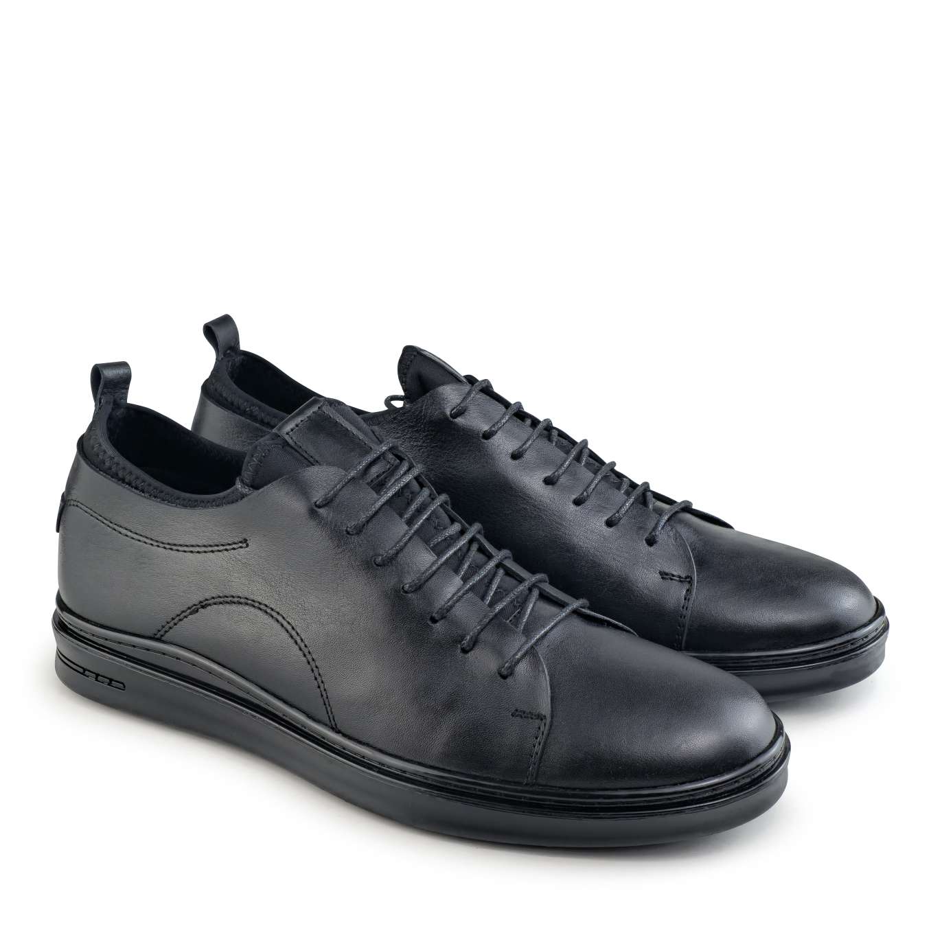 0171 Chaussure Sneaker Homme en cuir  noir