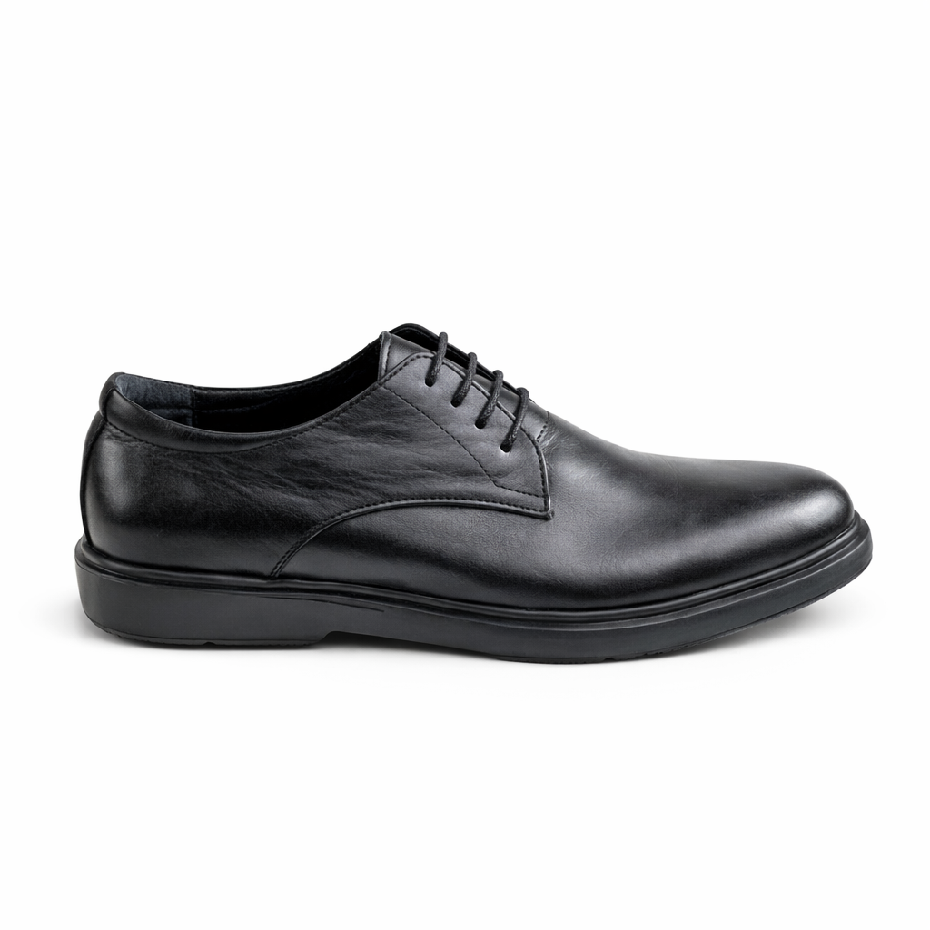 06 chaussure Richelieu confortable homme en cuir noir