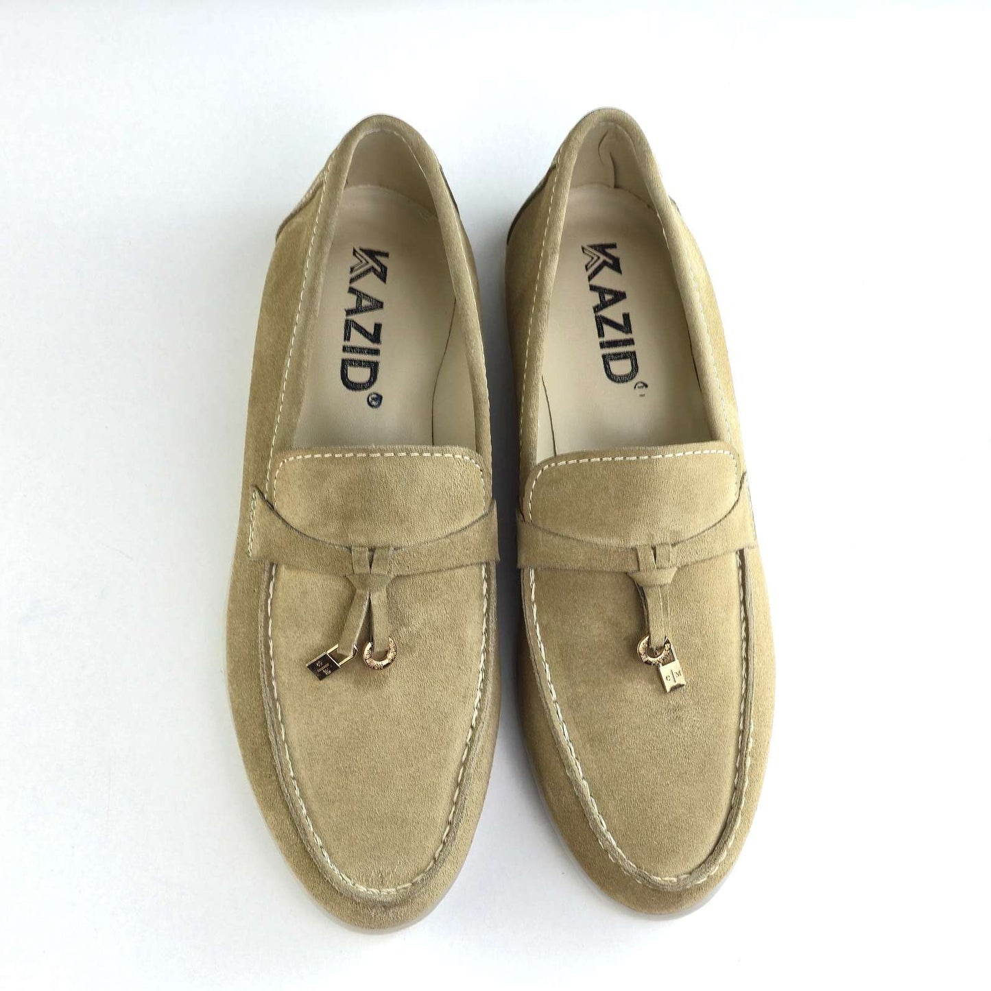 0116 chaussure Femme en cuir daim biege