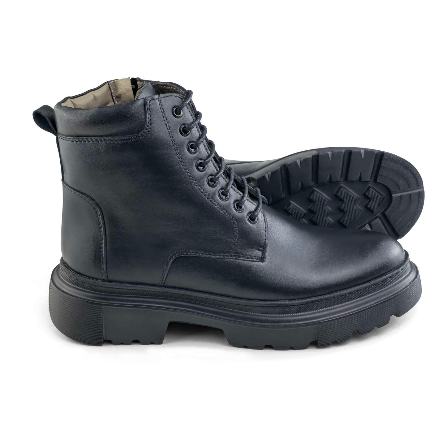 051  BOTTINE EN CUIR homme noir