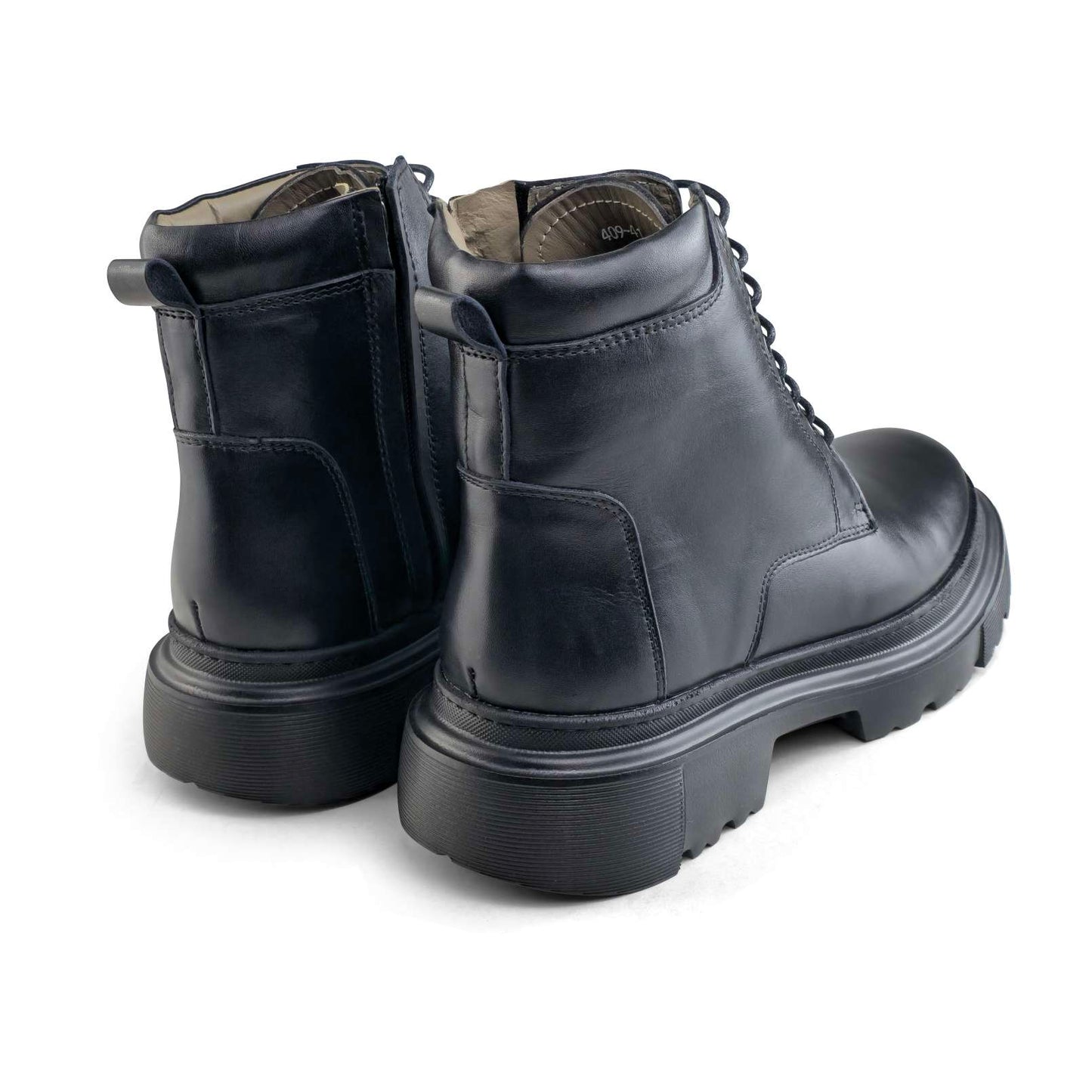051  BOTTINE EN CUIR homme noir