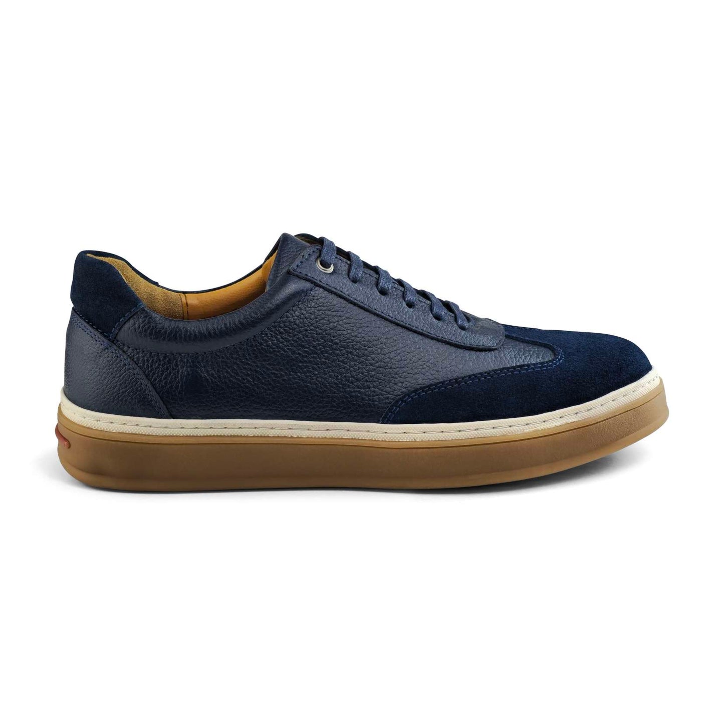 0235 Chaussure Sneaker Homme en cuir  bleumarin
