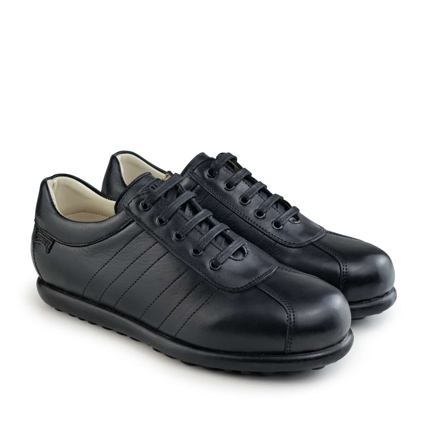 086 Chaussure camper Homme en cuir  noir