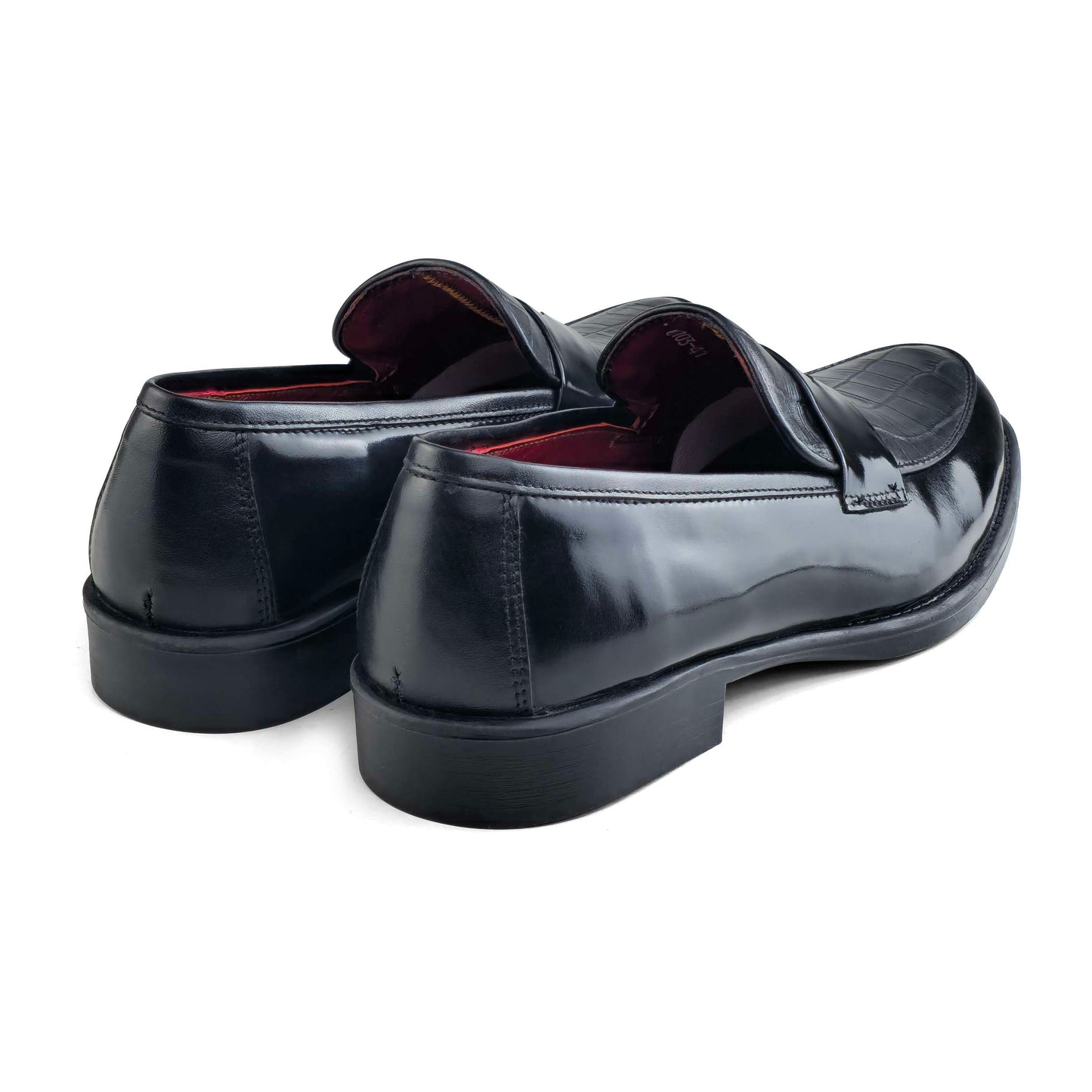 0144 Chaussure  Homme en cuir noir