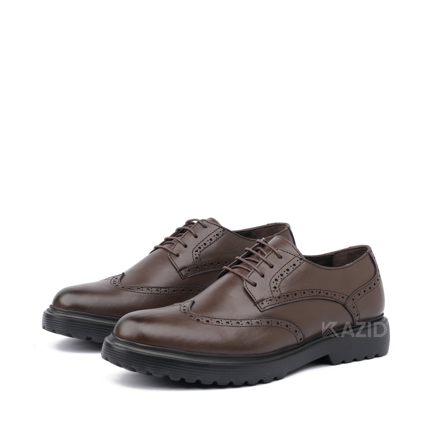 0415 chaussure Richelieu homme en cuir marron