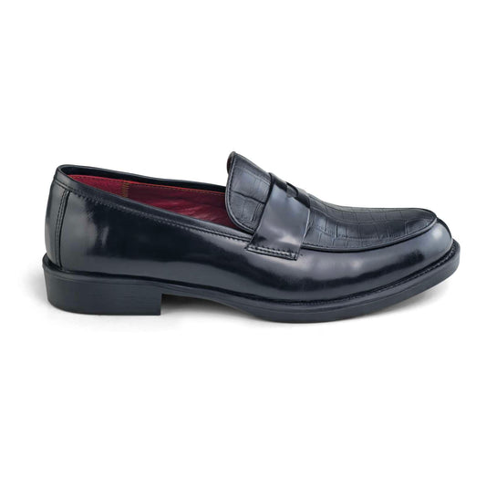 0144 Chaussure  Homme en cuir noir
