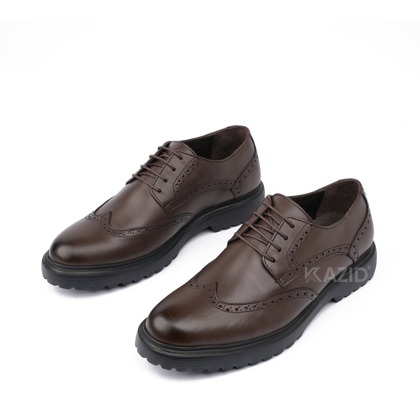 0415 chaussure Richelieu homme en cuir marron