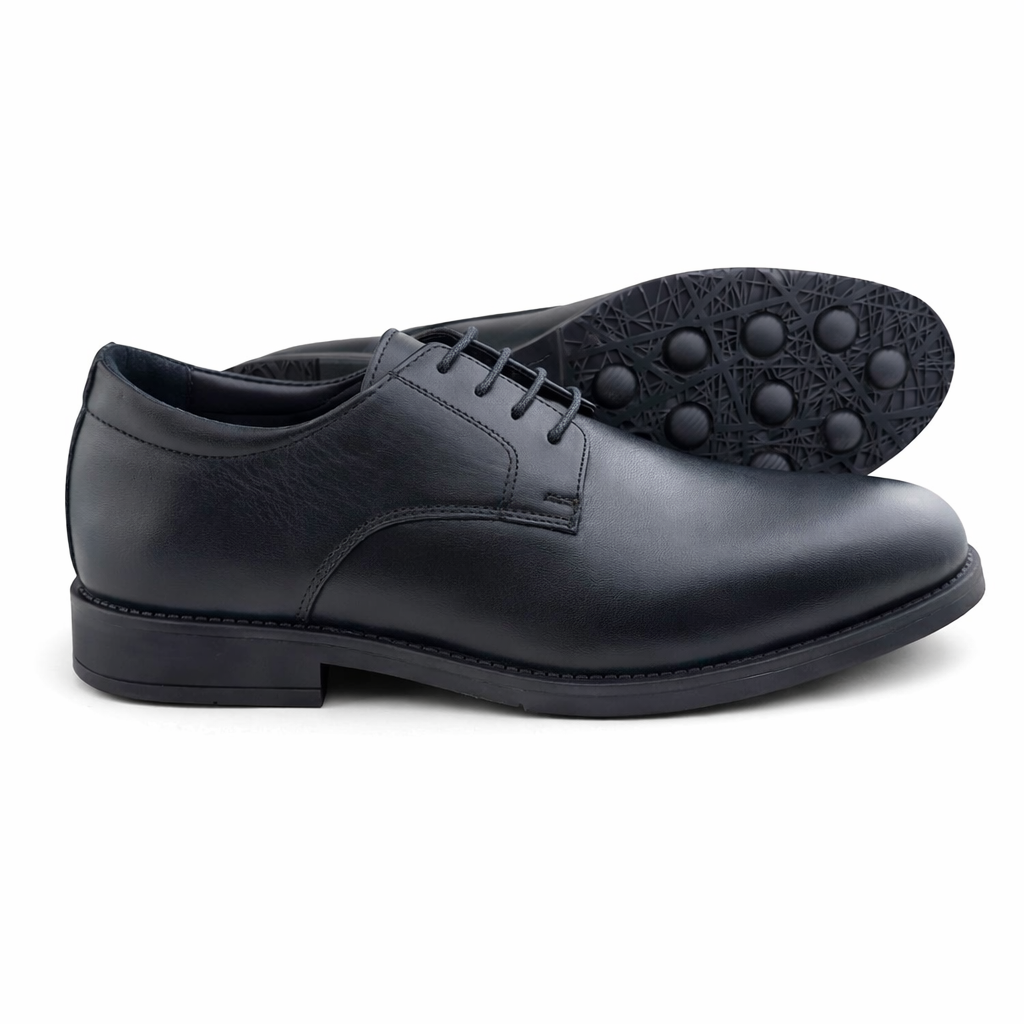 07 chaussure Richelieu confortable homme en cuir noir