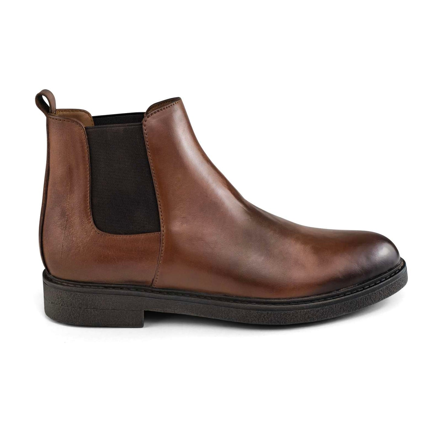0312  BOTTINE EN CUIR homme tabac