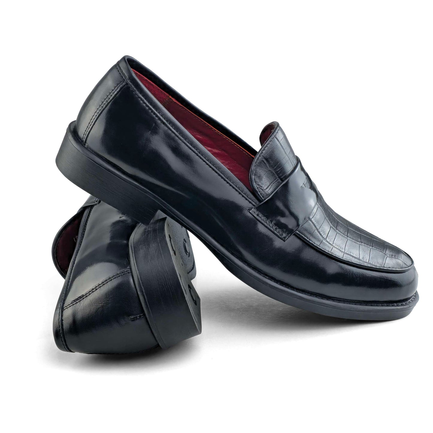 0144 Chaussure  Homme en cuir noir