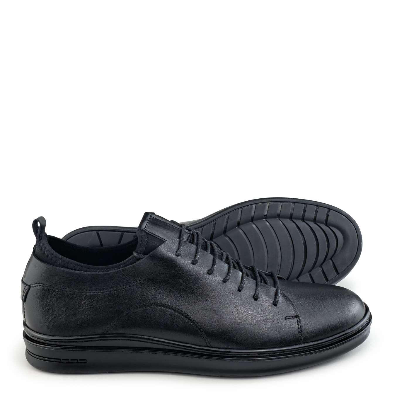 0171 Chaussure Sneaker Homme en cuir  noir