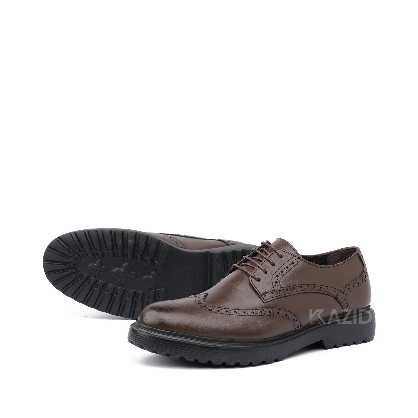 0415 chaussure Richelieu homme en cuir marron