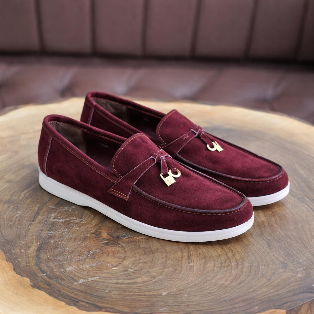 0116 chaussure Femme en cuir daim Bordeaux