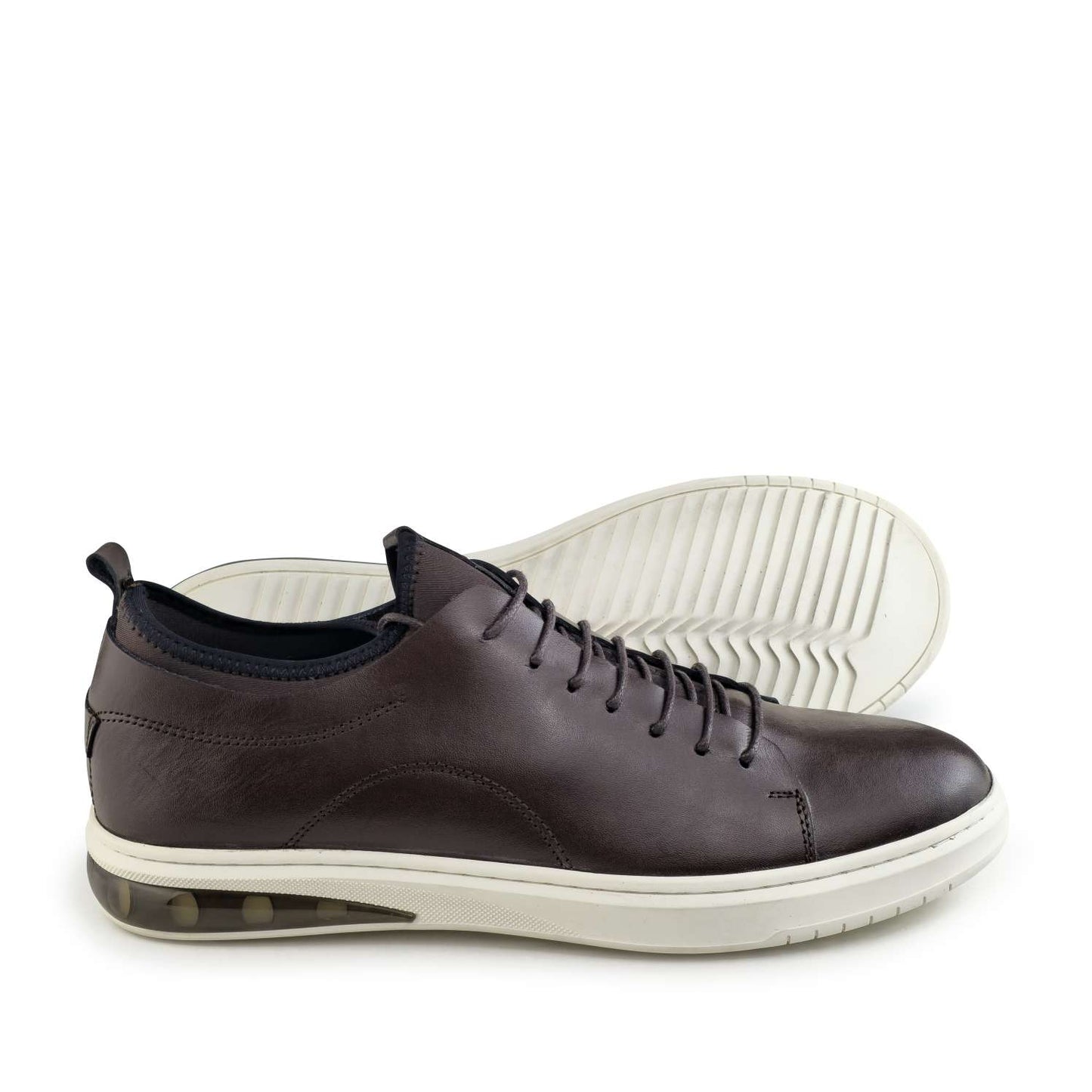 0171 Chaussure Sneaker Homme en cuir  marron