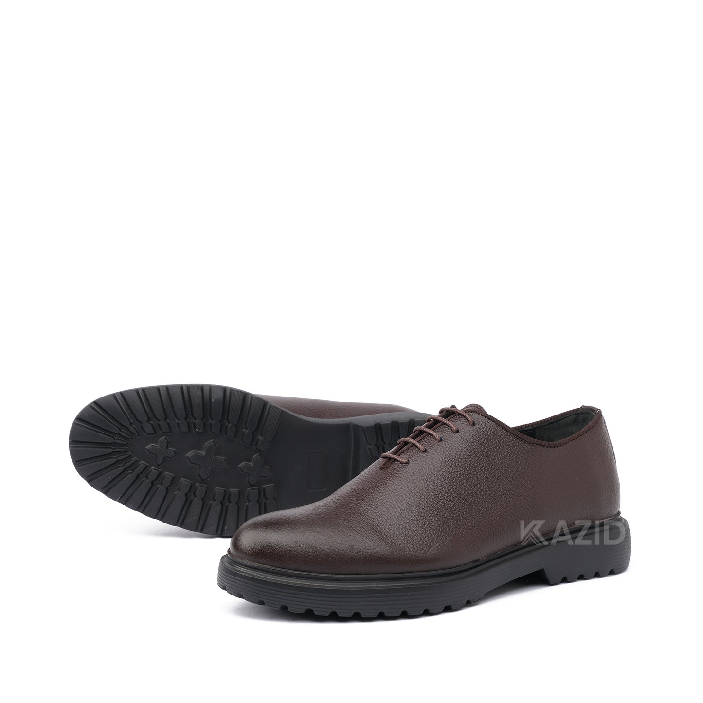 0414 chaussure Richelieu homme en cuir marron