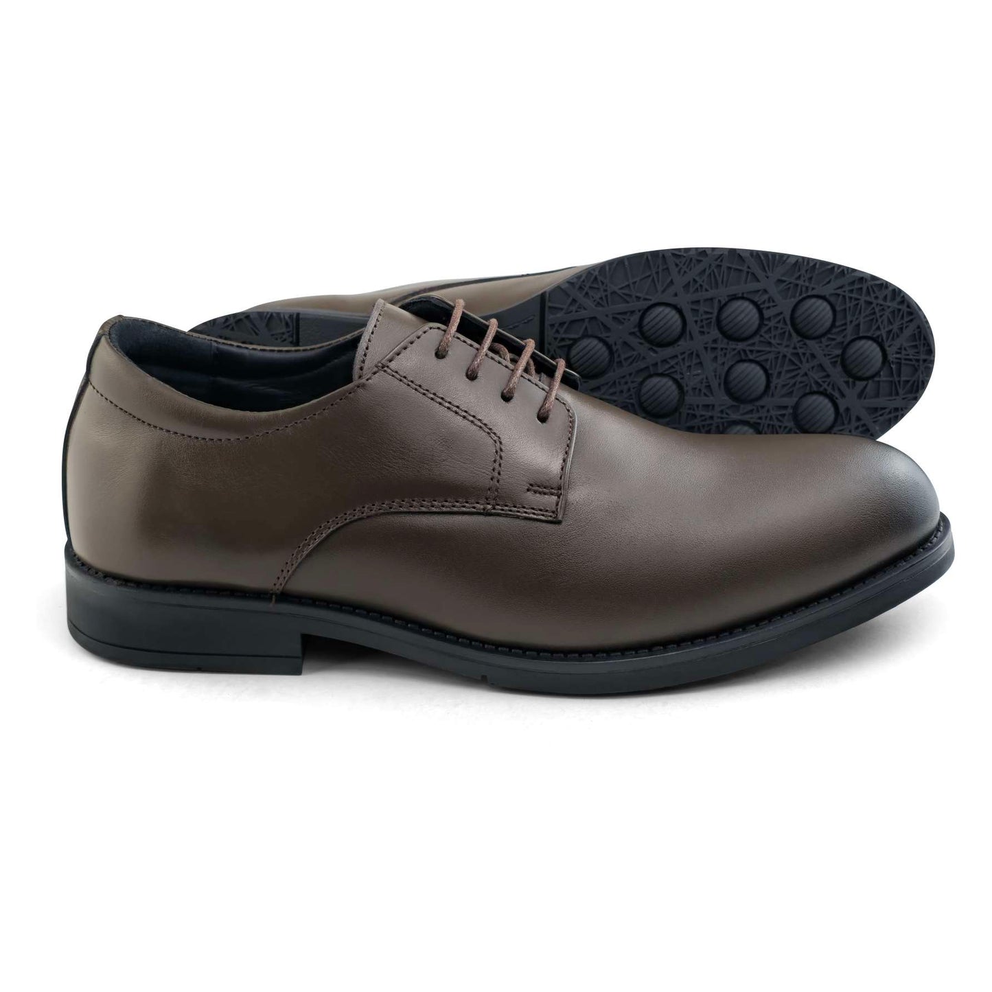 07 chaussure Richelieu confortable homme en cuir marron