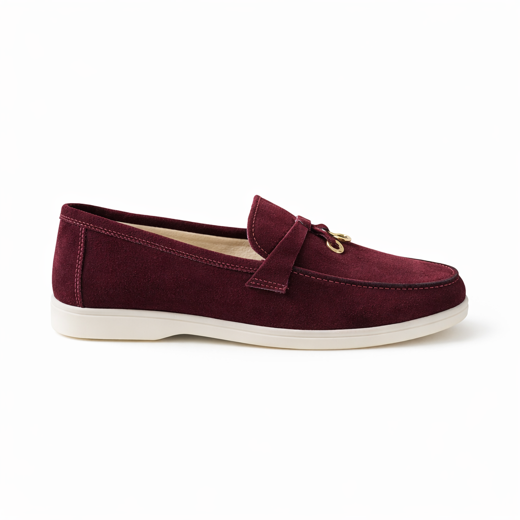 0116 chaussure Femme en cuir daim Bordeaux
