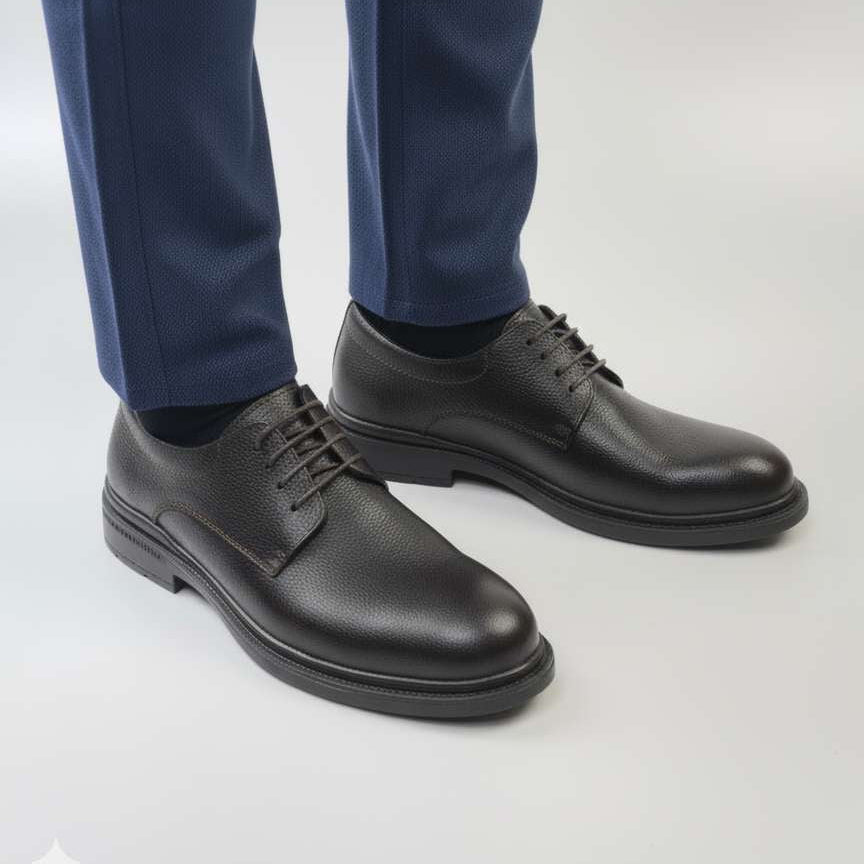 0557 chaussure Richelieu homme en cuir marron