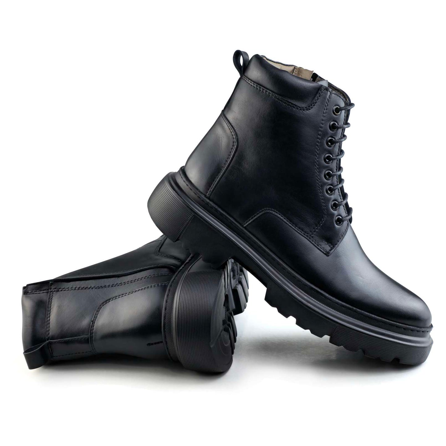 051  BOTTINE EN CUIR homme noir