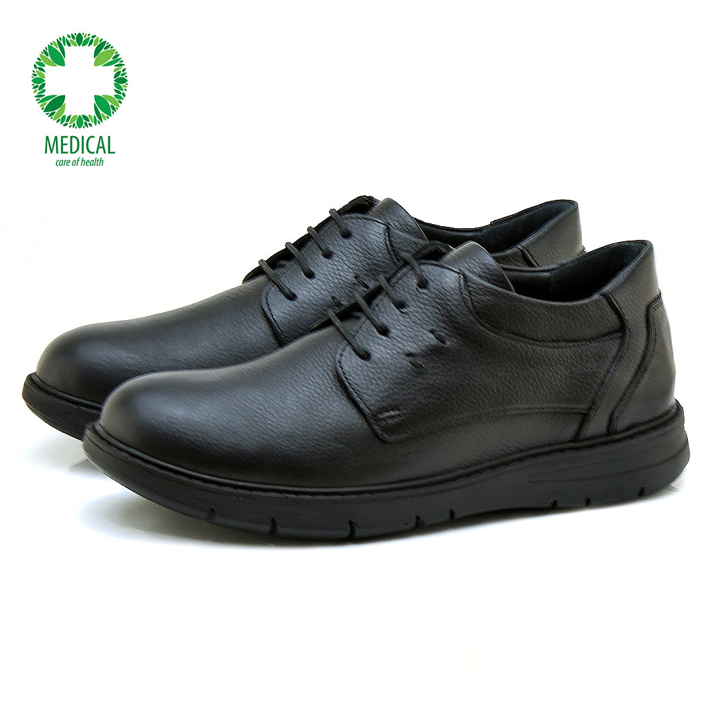 017 CHAUSSURE  CONFORT EN CUIR NOIR