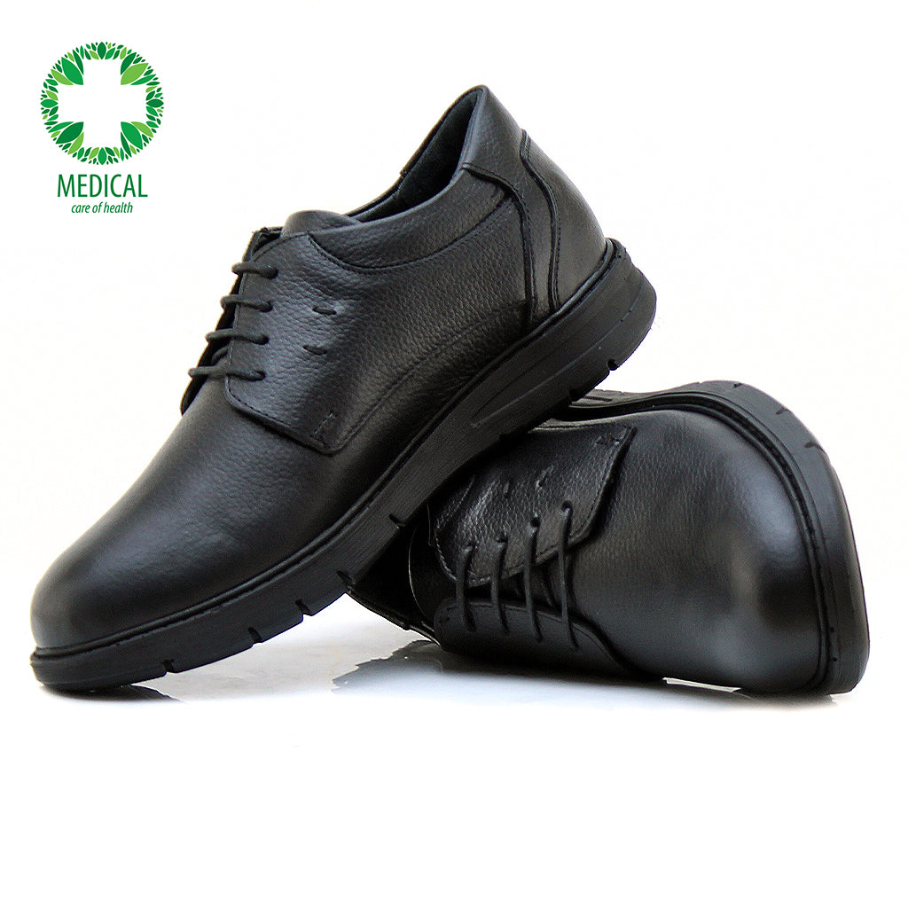 017 CHAUSSURE  CONFORT EN CUIR NOIR