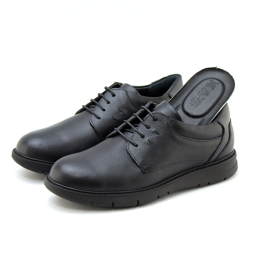 017 CHAUSSURE  CONFORT EN CUIR NOIR