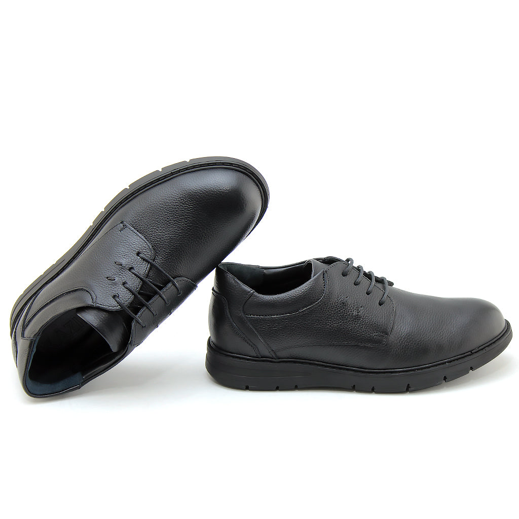 017 CHAUSSURE  CONFORT EN CUIR NOIR