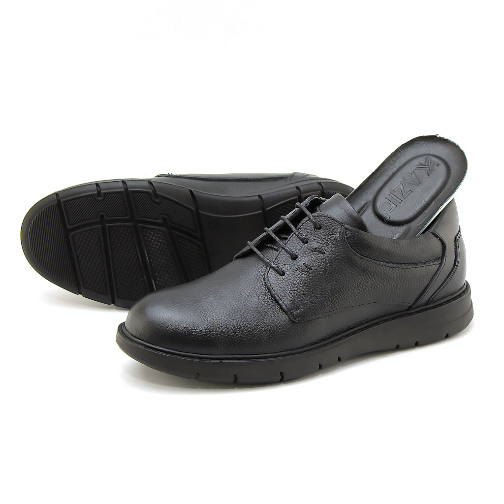 017 CHAUSSURE  CONFORT EN CUIR NOIR