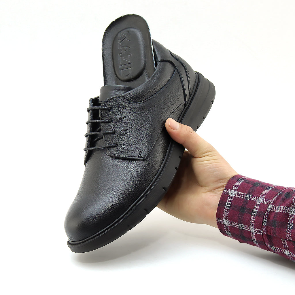 017 CHAUSSURE  CONFORT EN CUIR NOIR