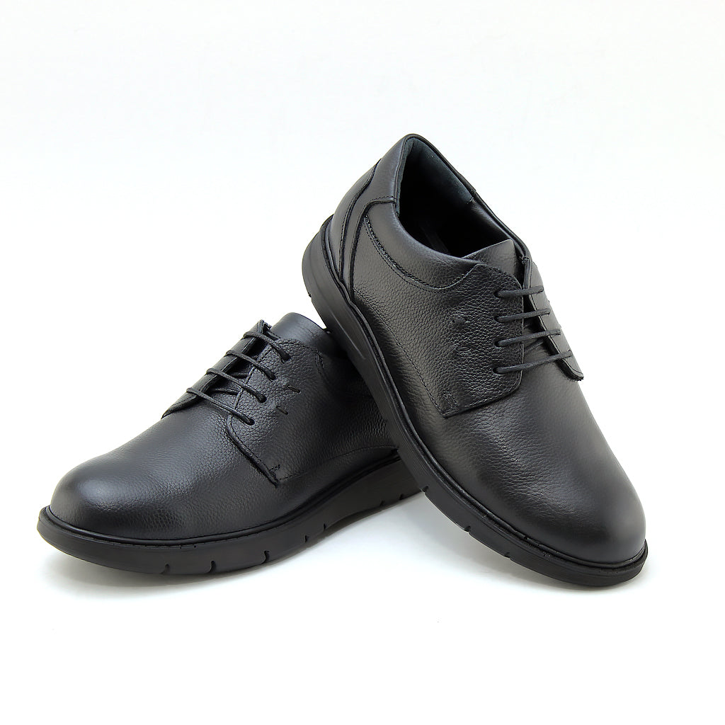 017 CHAUSSURE  CONFORT EN CUIR NOIR