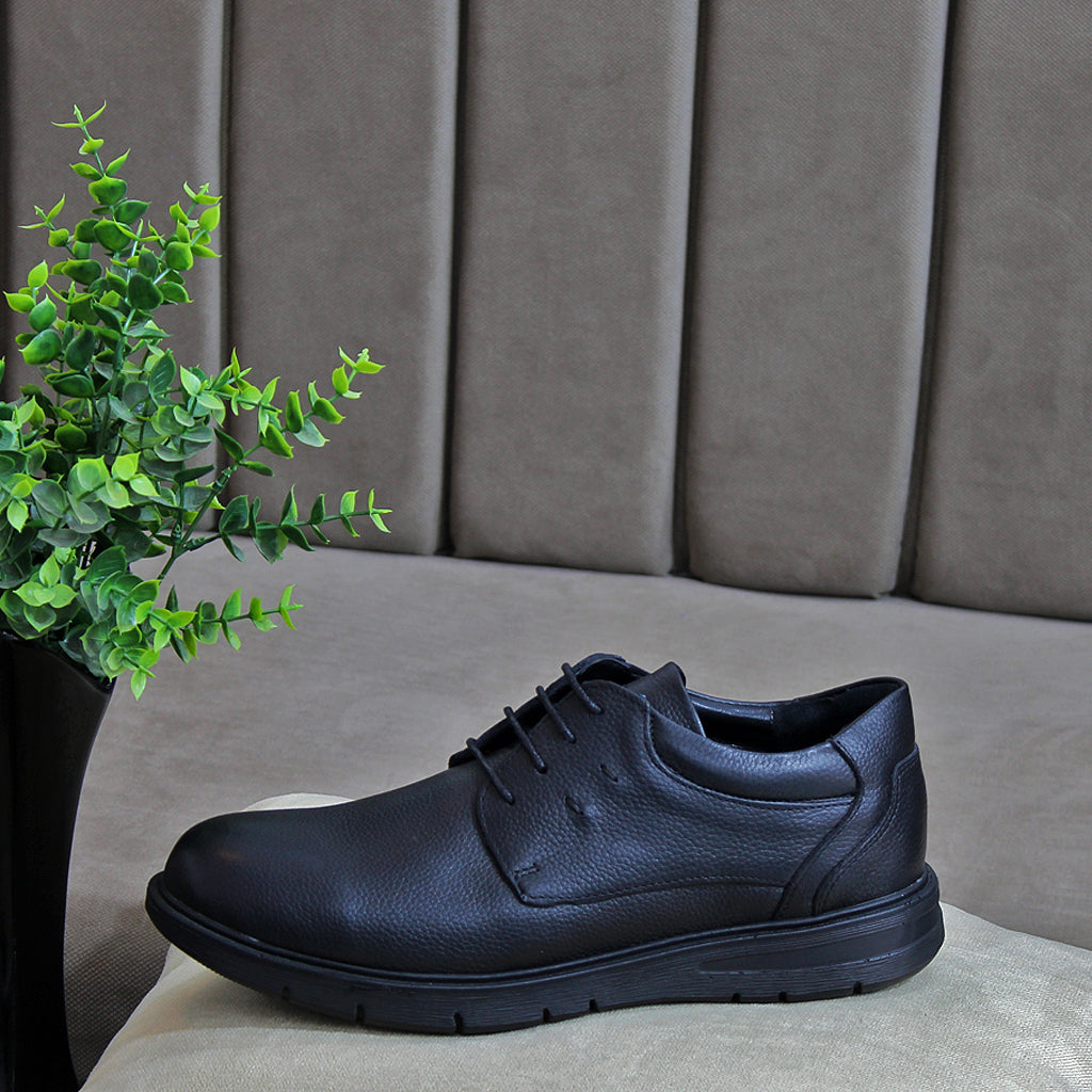 017 CHAUSSURE  CONFORT EN CUIR NOIR