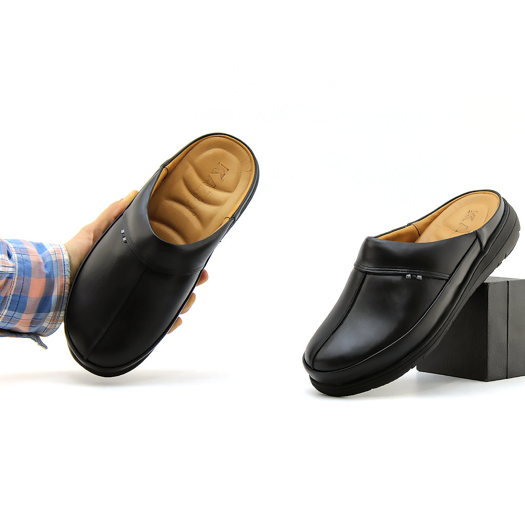 0200 SABOT EN CUIR MEDICAL NOIR